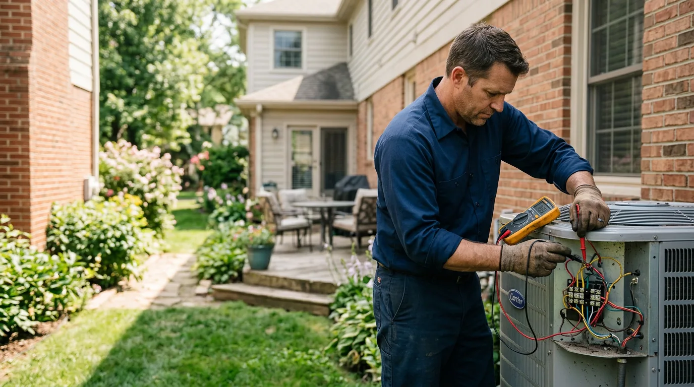 HVAC technician working near Long Beach, CA